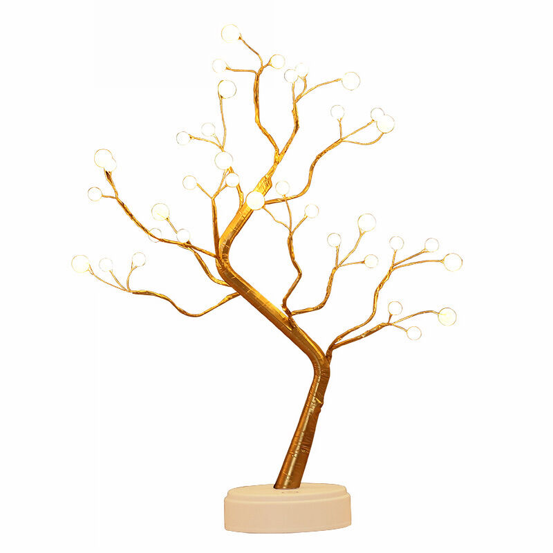 

Luces de ramas de arbol 36 LED Escritorio interior Luz de arbol estrellado Luces de hadas Bonsai Lampara de noche con pilas o USB para la decoracion