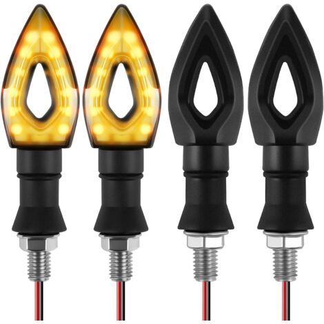 Luces de señal de giro LED para motocicleta,4indicadores de giro universales impermeables para motocicleta,señales de giro intermitentes de 12V,luces de circulación diurna para motocicleta scooter