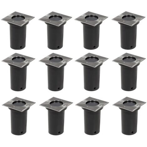 Luces de suelo de exterior cuadradas 12 unidades