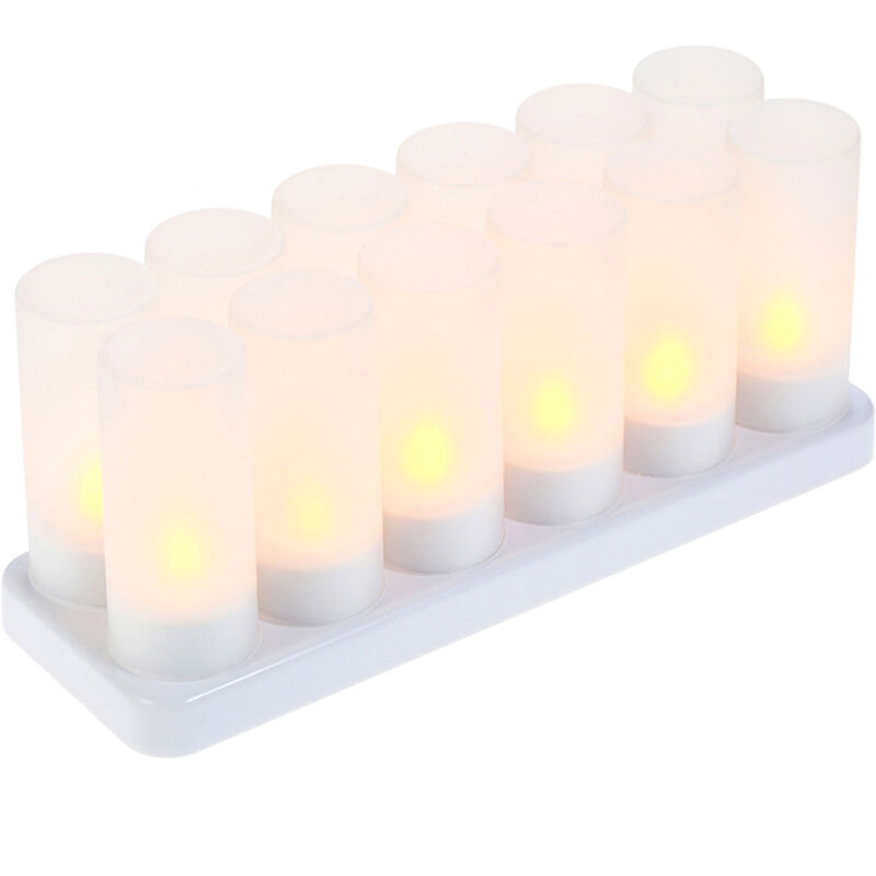 

Luces de velas de candelita sin llama que cambian de color LED recargables parpadeantes
