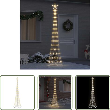 Luces decorativas -  Árbol de Navidad LED con 290 LED Cálido 70 x 70 x 250 cm Metal