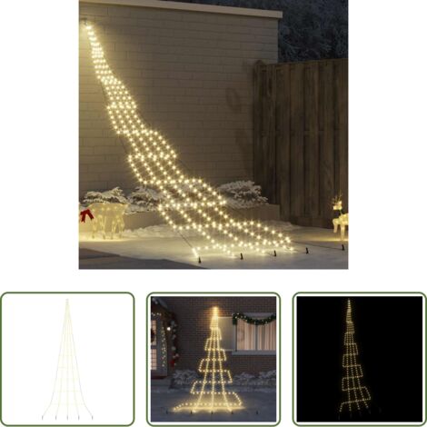 Luces decorativas -  Árbol de Navidad LED con estacas de tierra Cálido 511 cm Metal