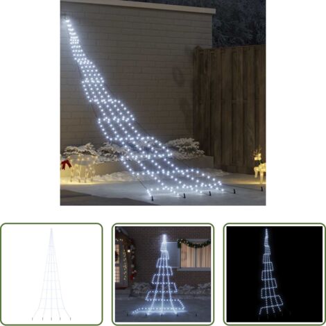 Luces decorativas -  Árbol de Navidad LED con estacas de tierra Frío 511 cm Metal