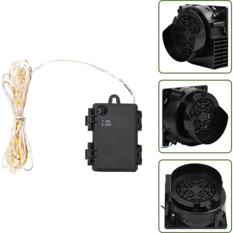 Luces decorativas - vidaXL Tira de luces con 90 LED y ventilador 900 cm - Ventilador LED