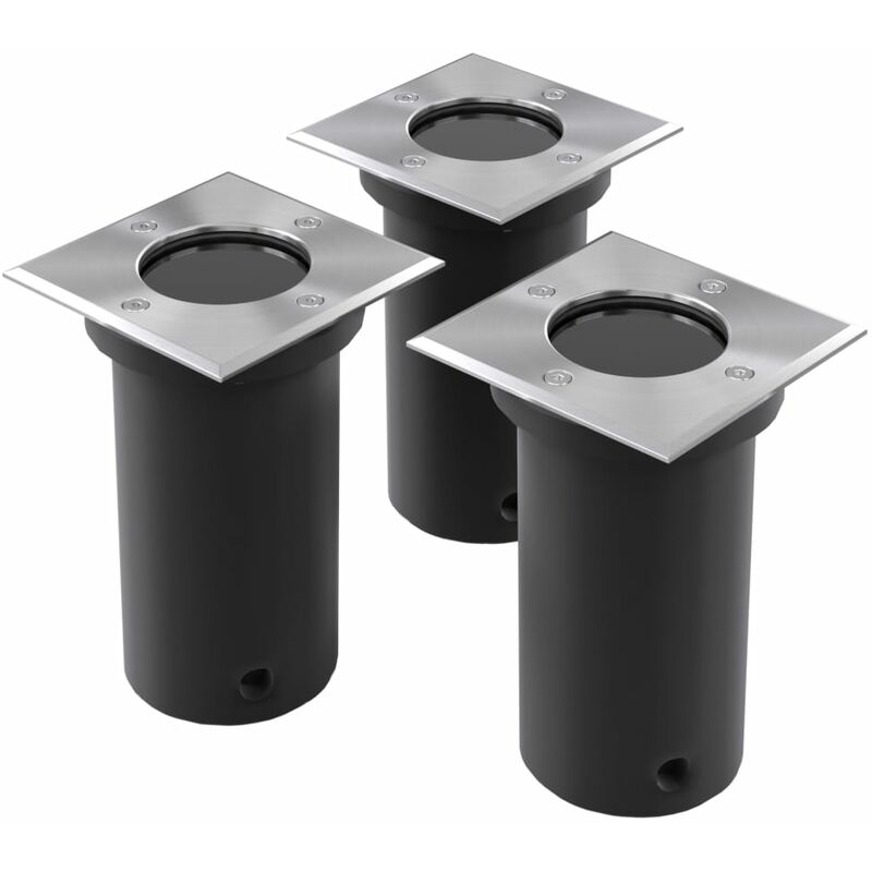 

vidaXL Lámparas de suelo de jardín cuadradas 3 unidades - Negro