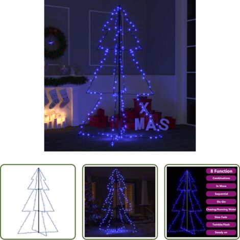 Luces LED -  Árbol de Navidad 200 luces LED interior y exterior 98x150 cm