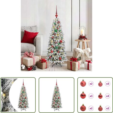 Luces LED -  Árbol de Navidad artificial 120 cm PVC y Plástico y Acero y PE