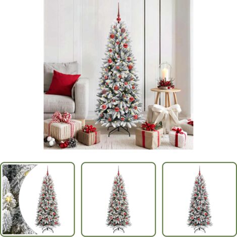 Luces LED -  Árbol de Navidad artificial 150 cm PVC y Plástico y Acero y PE