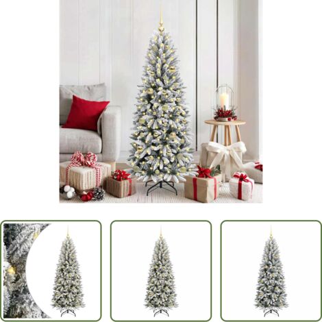 Luces LED -  Árbol de Navidad artificial 150 cm PVC y Plástico y Acero y PE