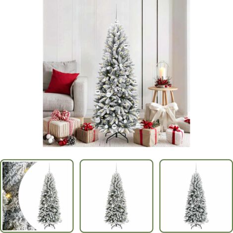 Luces LED -  Árbol de Navidad artificial 150 cm PVC y Plástico y Acero y PE