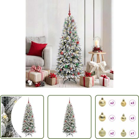 Luces LED -  Árbol de Navidad artificial 150 cm PVC y Plástico y Acero y PE