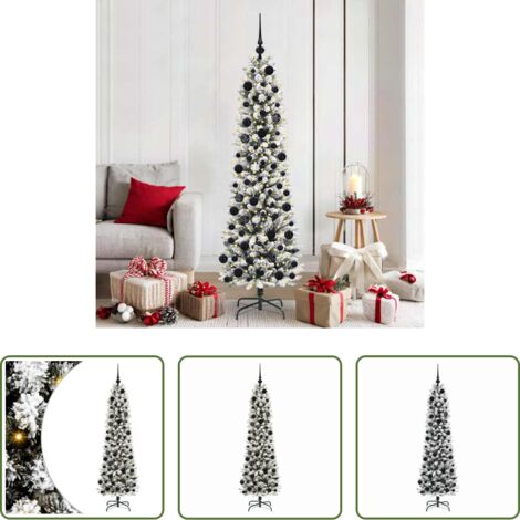 Luces LED -  Árbol de Navidad artificial 180 cm PVC, Metal y Plástico