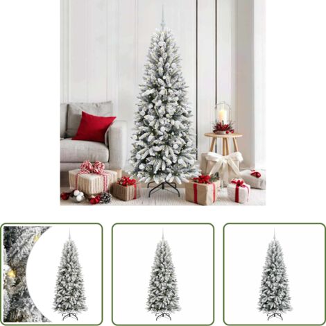 Luces LED -  Árbol de Navidad artificial 180 cm PVC y Plástico y Acero y PE