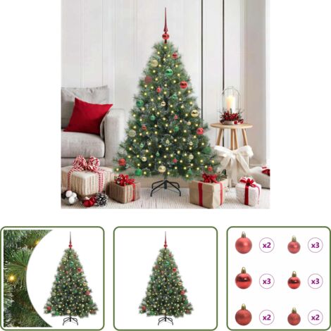 Luces LED -  Árbol de Navidad artificial con 150 LED Verde 150 cm PE y PVC