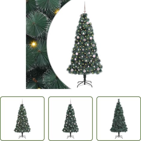 Luces LED -  Árbol de Navidad artificial iluminado con juego de bolas 150 cm