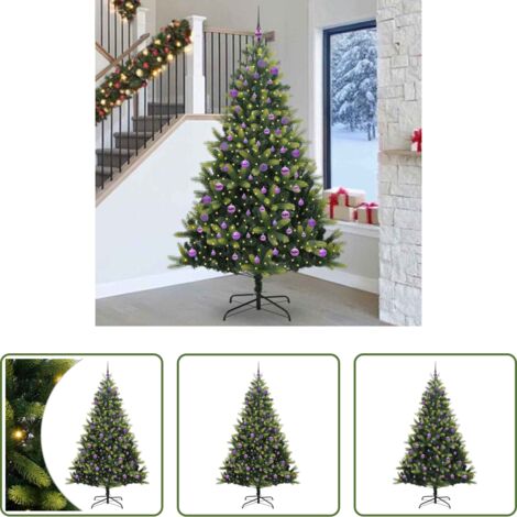 Luces LED -  Árbol de Navidad Artificial Plegable 300 LEDs Verde 240 cm