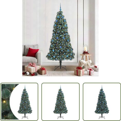 Luces LED -  Árbol de Navidad Artificial Pre-iluminado con Juego de Bolas