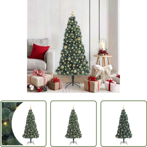 Luces LED -  Árbol de Navidad Artificial Pre-iluminado con Juego de Bolas