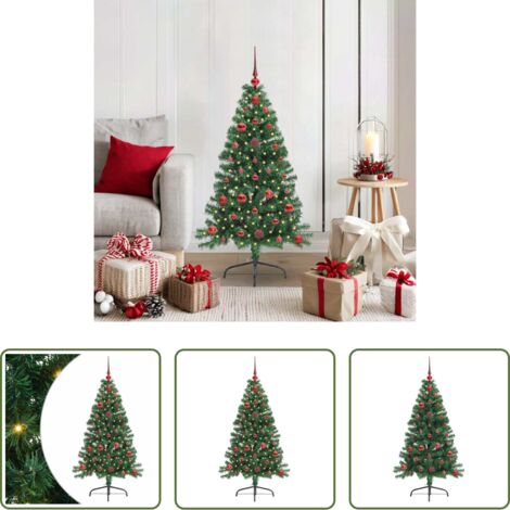 Luces LED -  Árbol de Navidad Artificial Preiluminado Verde 120 cm PVC