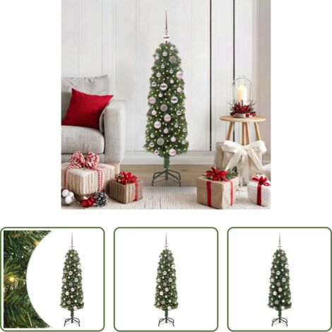 Luces LED -  Árbol de Navidad artificial Verde 120 cm PVC, Acero y Plástico