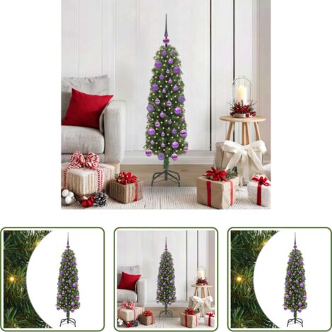 Luces LED -  Árbol de Navidad artificial Verde 120 cm PVC, Acero y Plástico