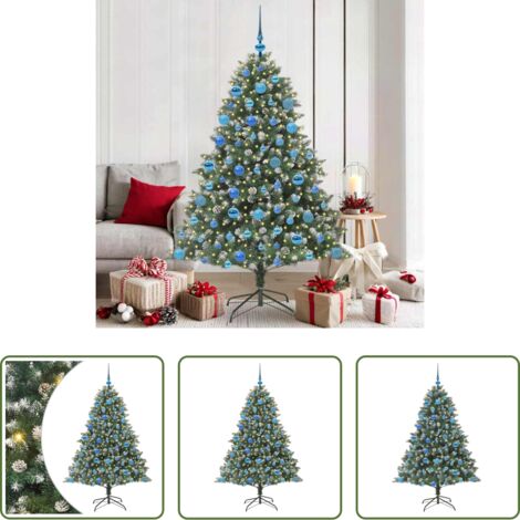 Luces LED -  Árbol de Navidad artificial Verde 180 cm PVC, Plástico y Acero