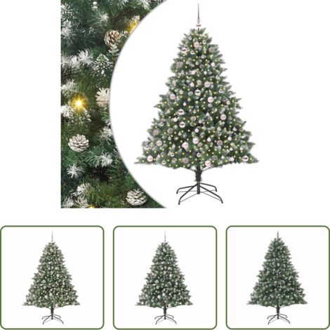 Luces LED -  Árbol de Navidad artificial Verde 180 cm PVC, Plástico y Acero
