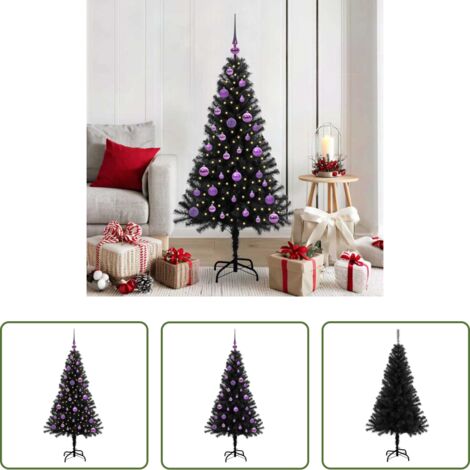 Luces LED -  Árbol de Navidad con 150 LED con soporte Negro 150 cm PVC