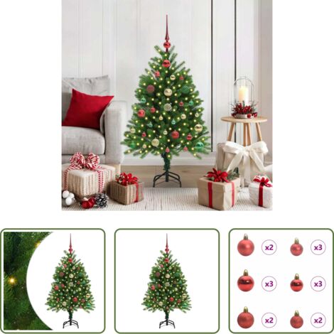 Luces LED -  Árbol de Navidad con 150 LED con soporte Verde 120 cm PE