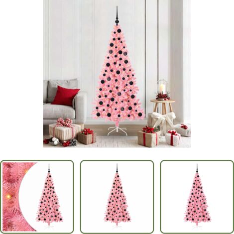 Luces LED -  Árbol de Navidad con 300 LED con soporte Rosa 180 cm PVC