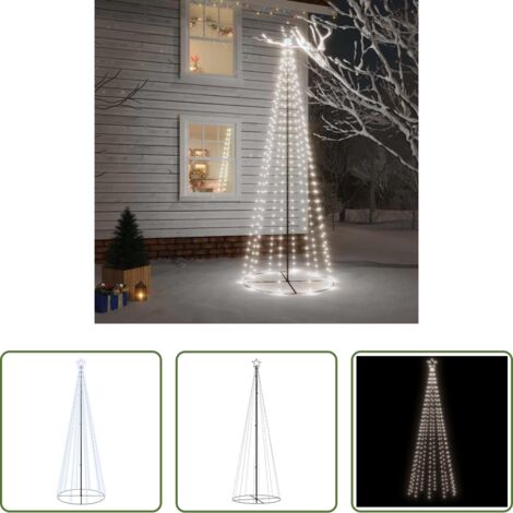 Luces LED -  Árbol de Navidad cónico 310 LED blanco frío 100x300 cm