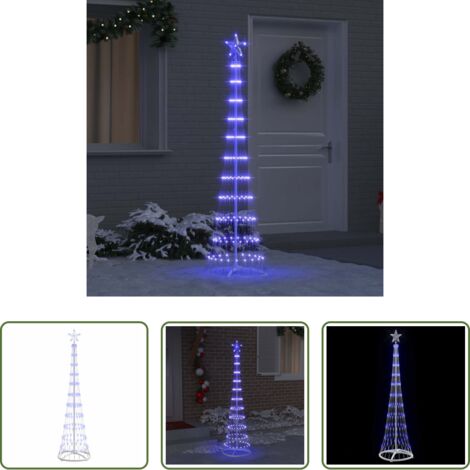Luces LED -  Árbol de Navidad LED con 230 LED Azul 51 x 51 x 190 cm Metal
