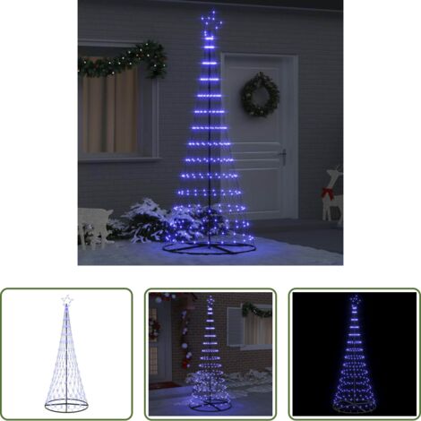 Luces LED -  Árbol de Navidad LED con 295 LED con soporte Azul 250 cm Metal