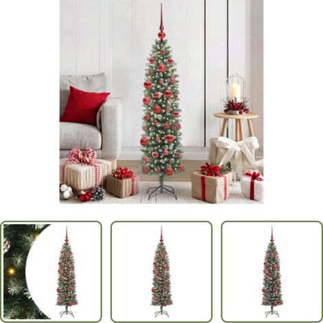 Luces LED -  Árbol Navideño Artificial Delgado con 150 LED Verde y 150 cm