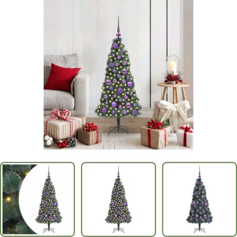 Luces LED -  Arbolito de Navidad Artificial Preiluminado con Set de Bolas