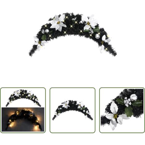Luces LED -  Arco de Navidad con luces LED negro 90 cm PVC