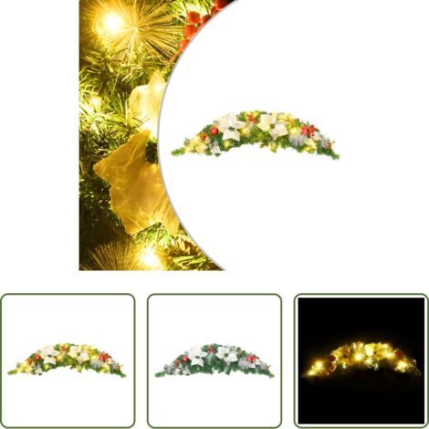 Luces LED -  Arco de Navidad con luces LED verde 90 cm PVC