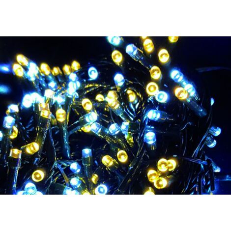 Luces LED blancas cálidas y frías de 25 m con juegos.