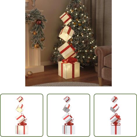 Luces LED -  Caja de Regalo Decoración Navideña 80 LEDs blanco cálido