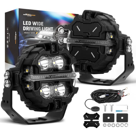 Luces Led De 3,5" Con Haz Puntual RGB DRL For Todoterrenos, SUV, ATV, 160 W