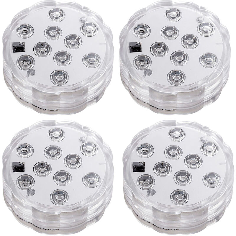 

Luces LED de buceo con control remoto por radiofrecuencia IP68 Luz subacuatica impermeable 10LEDs 16 luces de estanque que cambian de color para