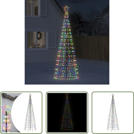 Luces LED exteriores -  Árbol de Navidad LED con estacas 570 LEDs de colores 300 cm