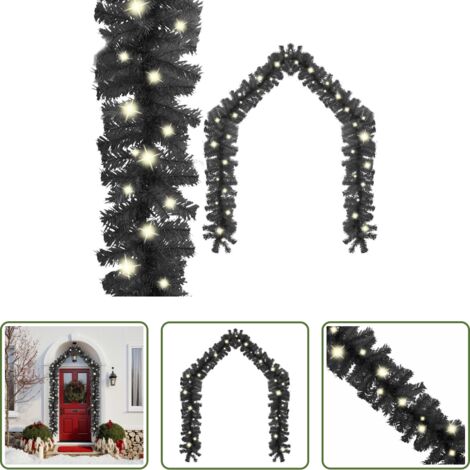 Luces LED -  Guirnalda de Navidad con luces LED negro 10 m