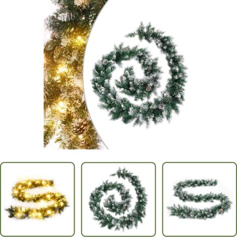 Luces LED -  Guirnalda de Navidad con luces LED PVC verde 2,7 m