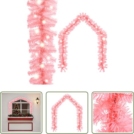 Luces LED -  Guirnalda de Navidad con luces LED rosa 10 m