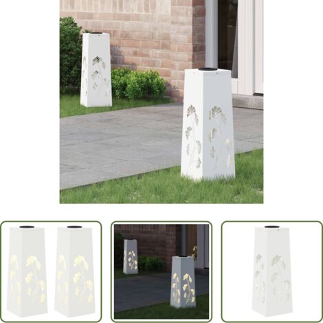 Luces LED -  Luz de camino LED solar 2 pcs Acero laminado en frío