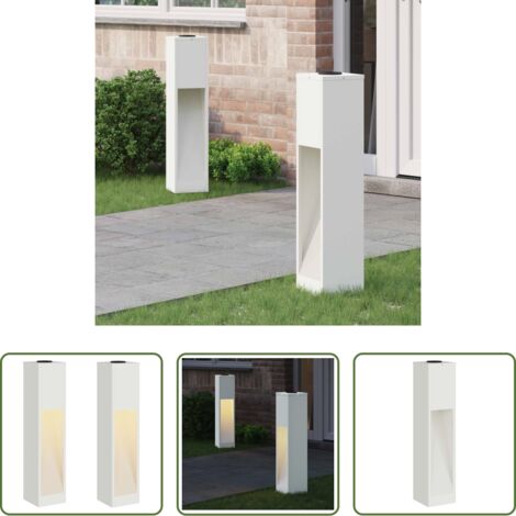 Luces led -  Luz de Sendero LED Solar 2 pcs Acero laminado en frío