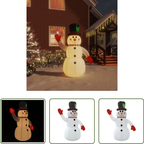 Luces LED -  Muñeco de nieve hinchable con LED 120 cm