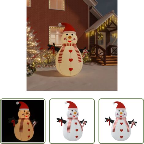Luces LED -  Muñeco de nieve hinchable con LED 250 cm