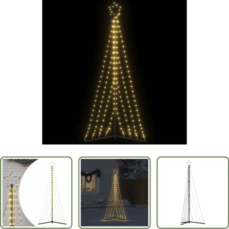 Luces LED para Navidad -  LED para árbol de Navidad 339 LEDs blanco cálido 182 cm